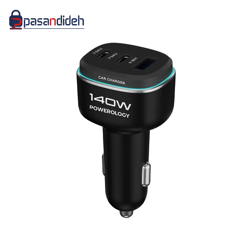 شارژر فندکی 140w پاورولوژی مدلPowerology PCCSR025