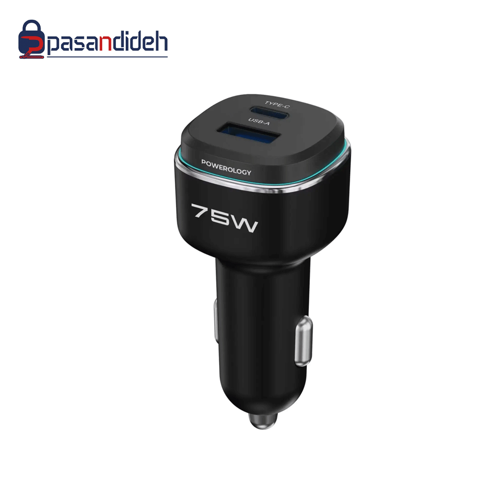 شارژر فندکی  پاورولوژی Powerology PCCSR024BKOG 75W - تصویر 1