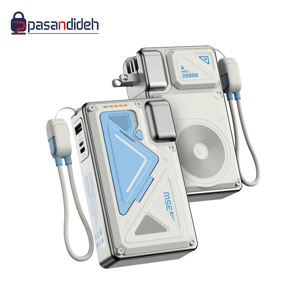 پاوربانک مگ سیف پاورولوژی مدل Powerology Wall Charger MagSafe 20000mAh PPBMH104WH