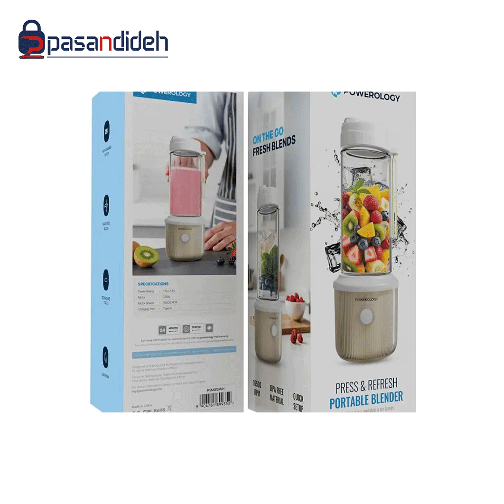 میکسر قابل حمل پاورولوژی مدل Press & Refresh