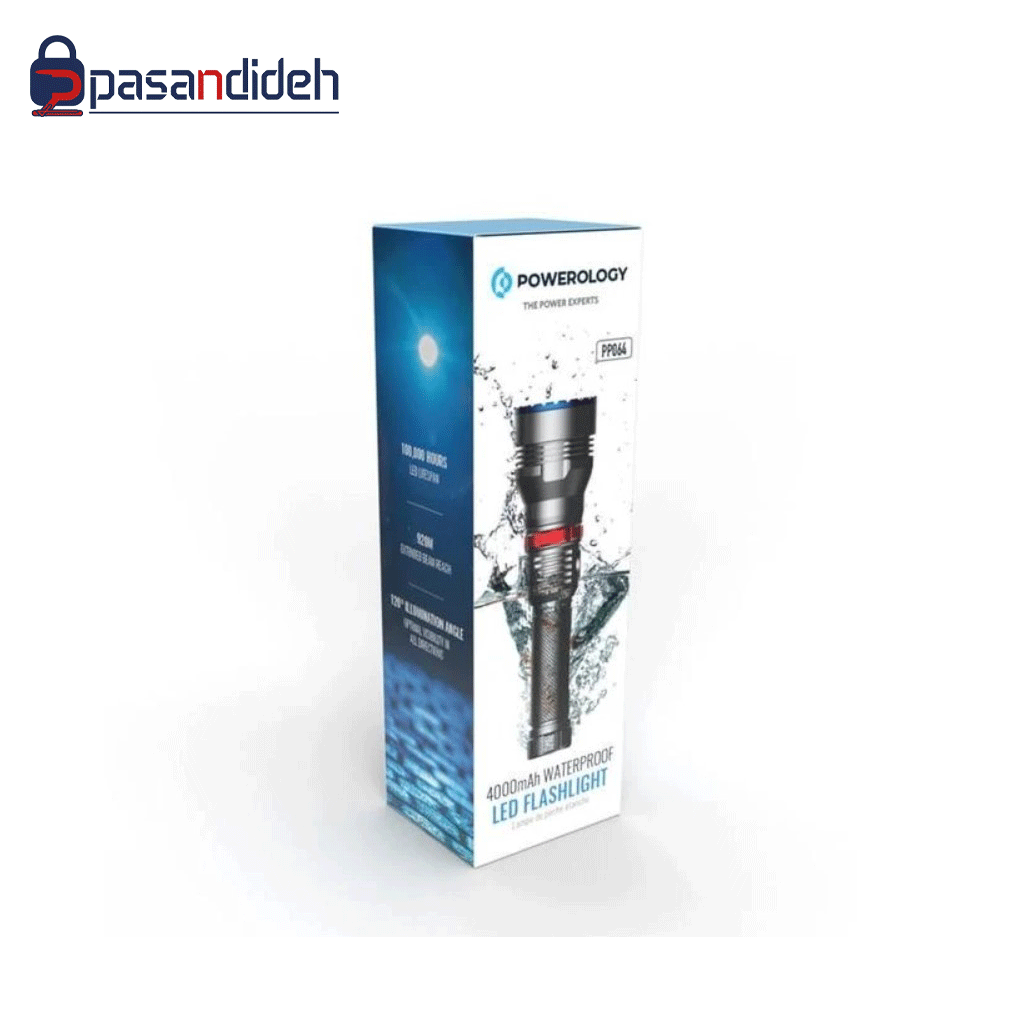چراغ قوه پاورولوژی مدل Powerelogy LED FLASH LIGHT PPBCHA64-BK - تصویر 2