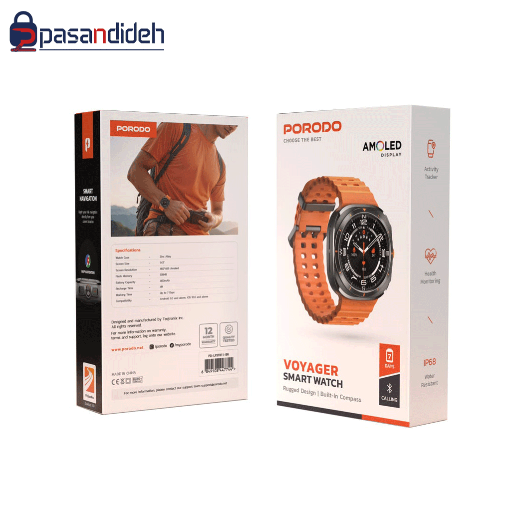 ساعت هوشمند پرودو PORODO VOYAGER AMOLED