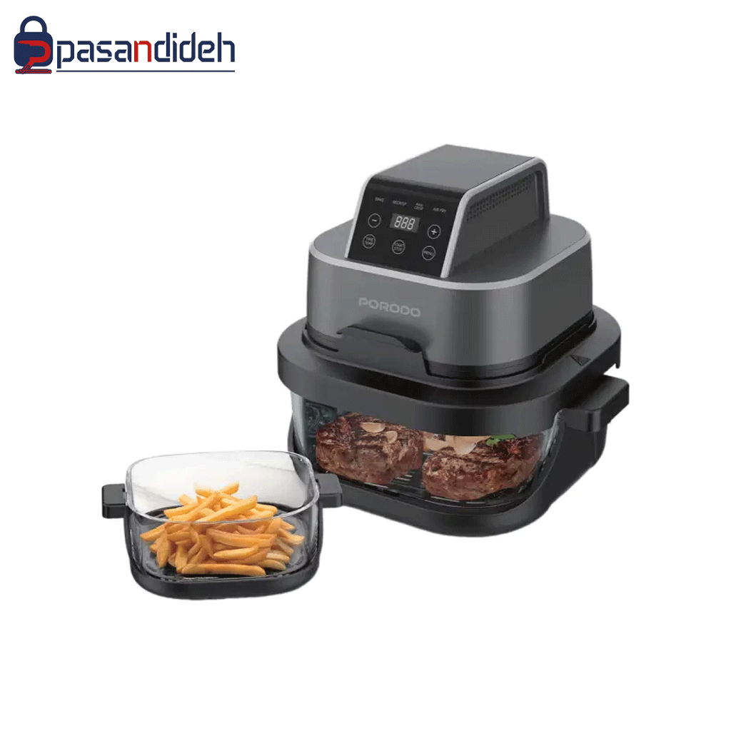 هواپز پرودو 1500 وات مدل Porodo Air Fryer 4 in 1 Dual Glass