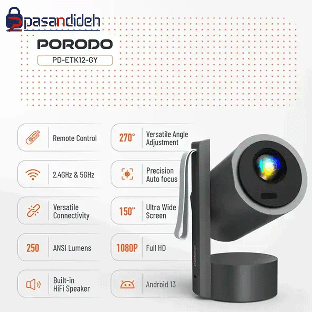 پروژکتور پرودو Porodo Full HD Smart Projector