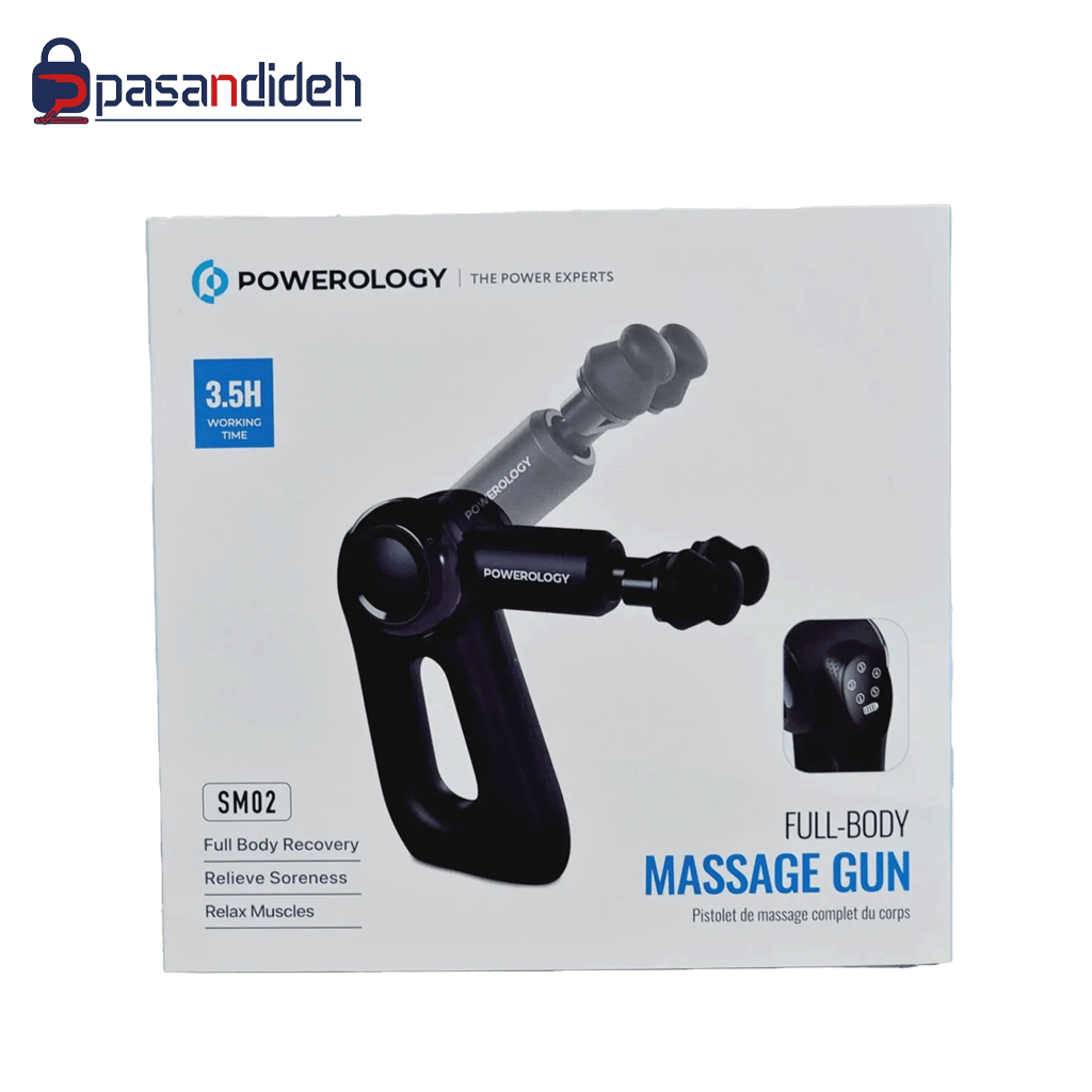 ماساژور تفنگی پاورولورژی مدل Powerology Full-Body Massage Gun SM02