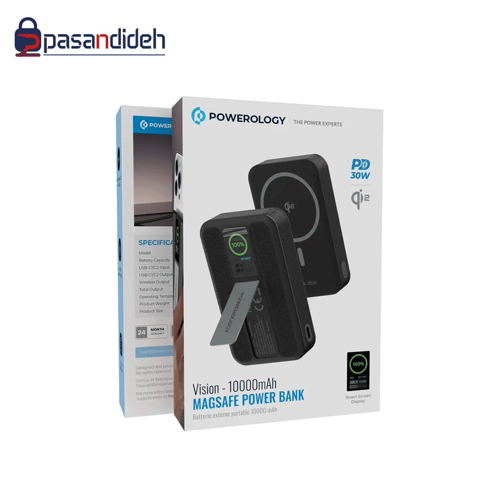 پاوربانک مگ سیف پاورولوژی مدل Powerology Vision 10000mAh MagSafe PPB20910 - تصویر 2