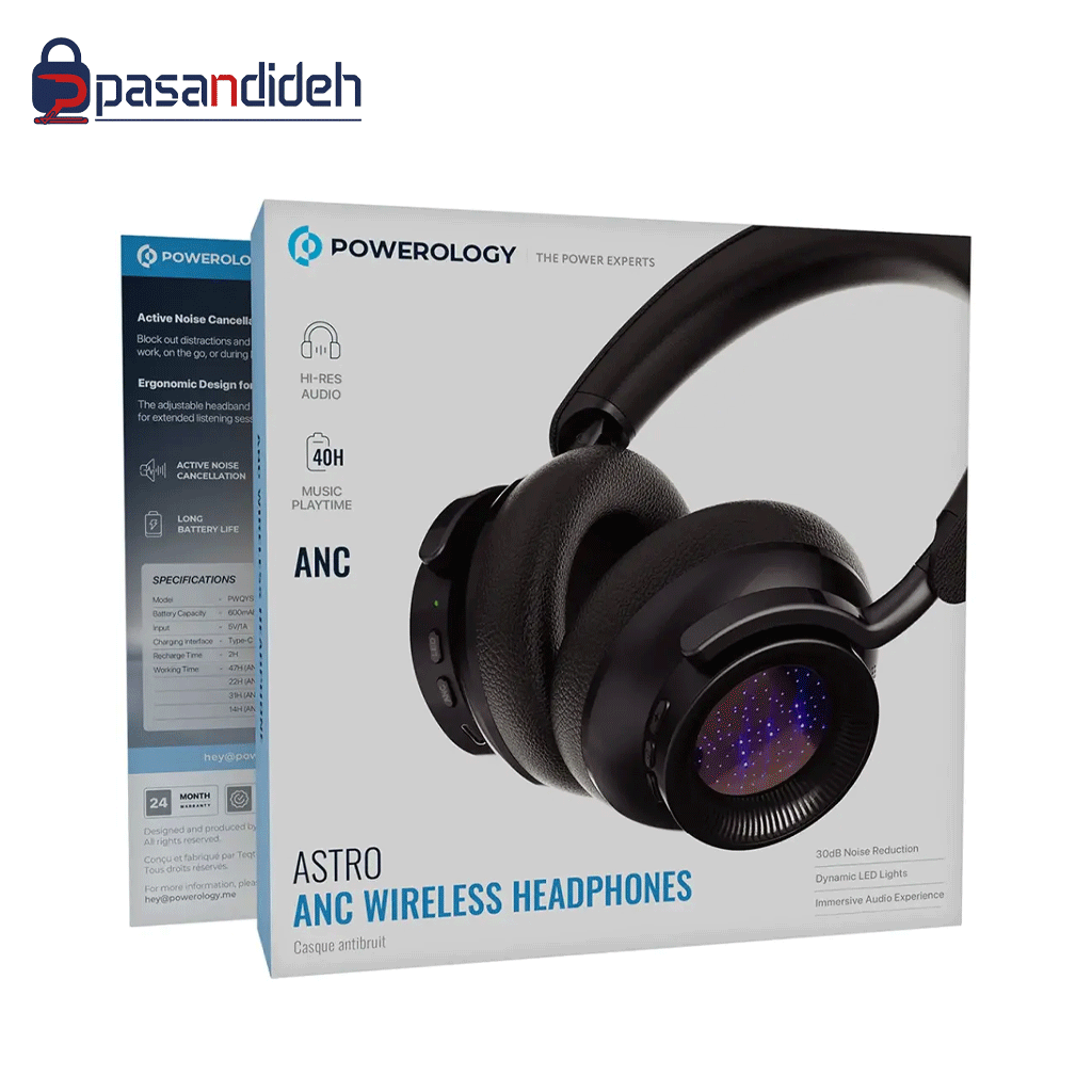 هدفون بلوتوثی پاورولوژی مدل POWEROLOGY ASTRO ANC - تصویر 4