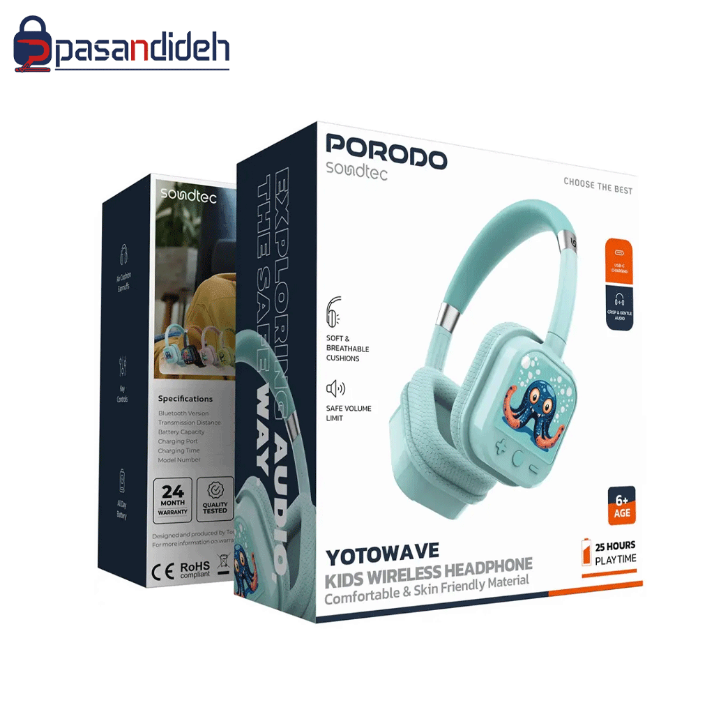 هدفون بلوتوثی پرودو مدل PORODO SOUNDTECH YOTOWAVE - تصویر 2