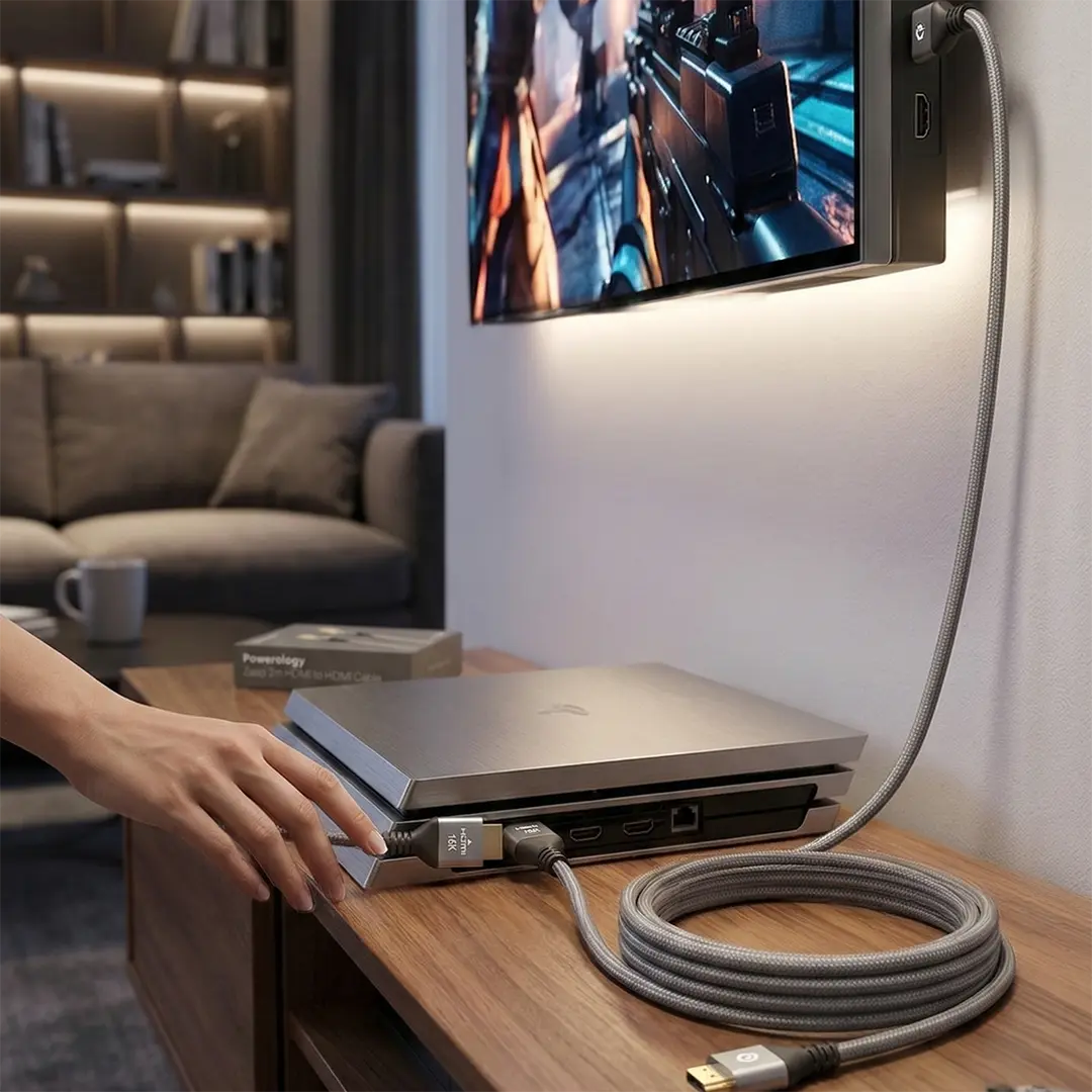 کابل دو متری اچ دی ام آی -Powerology Zaap 2m HDMI to HDMI Cable - تصویر 4