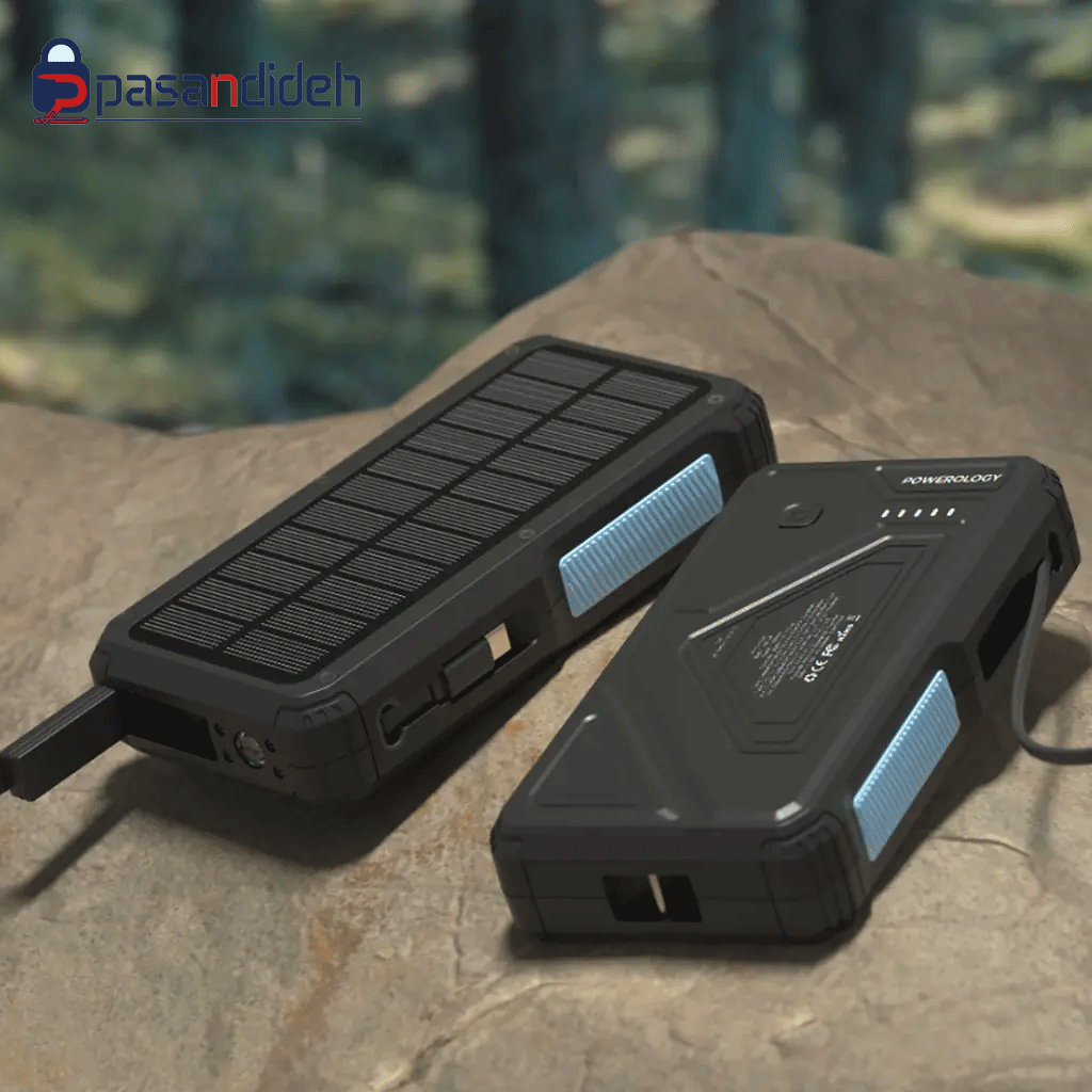 پاوربانک خورشیدی پاورولوژی 20000mah مدل Powerology PP076 - تصویر 2