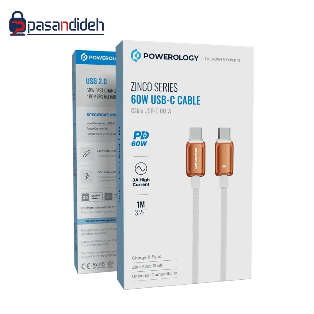 کابل شارژ پاورولوژی Powerology PWDC60WHOG - تصویر 5
