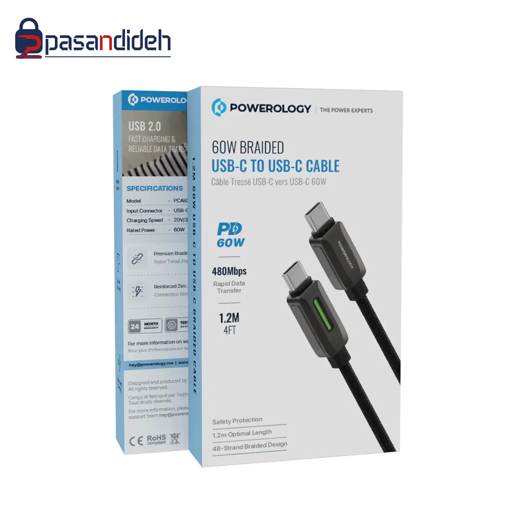 کابل شارژ پاورولوژی Powerology PCABXGH123BK - تصویر 3