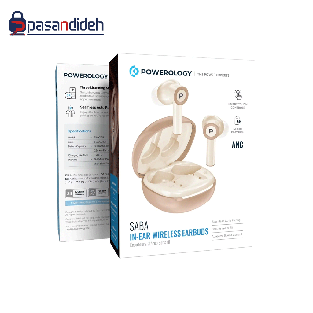 هدفون بلوتوثی پاورولوژی مدل Powerology SABA PWYX55TWH - تصویر 2