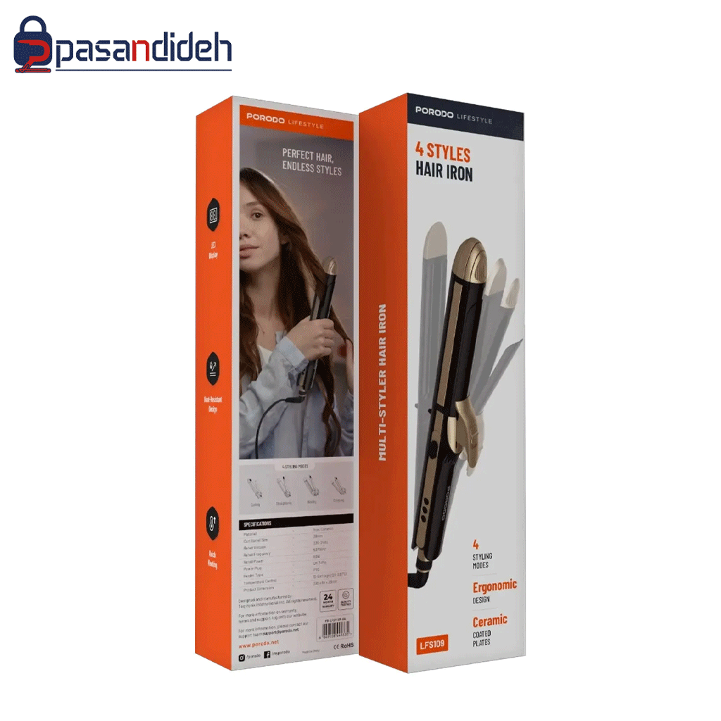 اتومو پرودو Porodo 4in1 Ceramic Hair Styling IRON - تصویر 2