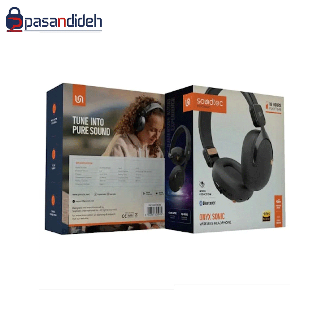 هدفون بلوتوثی پرودو مدل PORODO SOUNDTECH ONYX SONIC - تصویر 2