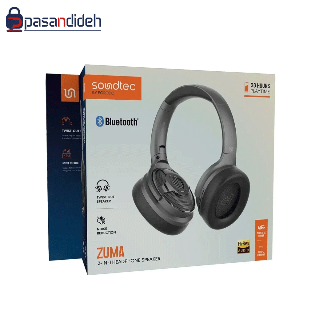 هدفون بلوتوثی پرودو مدل PORODO SOUNDTECH ZUMA ANC - تصویر 2