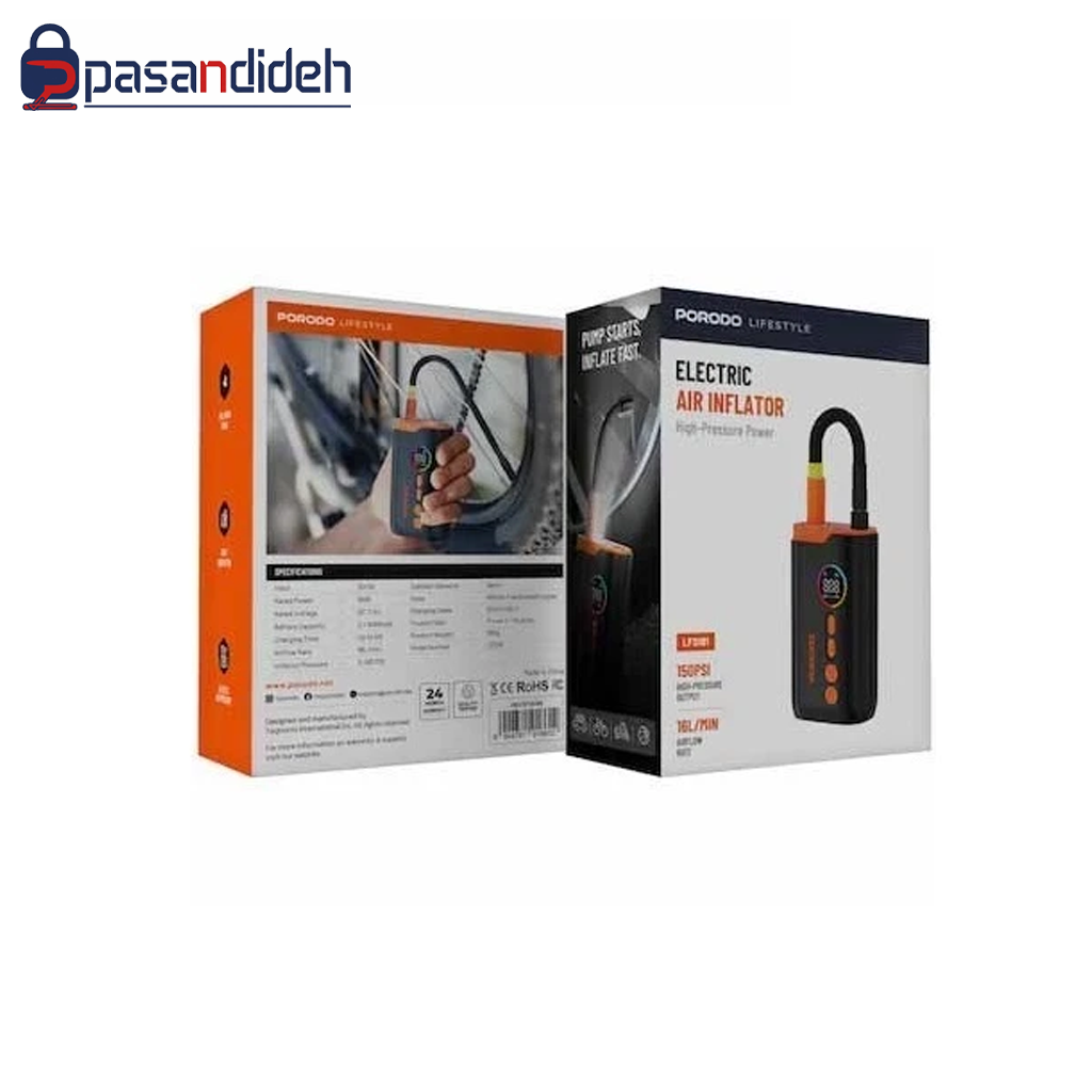 کمپرسور باد پرودو Porodo PD-LFST181 Lifestyle Air Inflator - تصویر 2