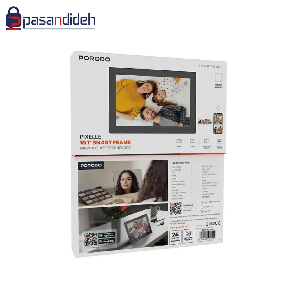 قاب عکس دیجیتال پرودو مدل PORODO PIXEL 10 SMART FRAME