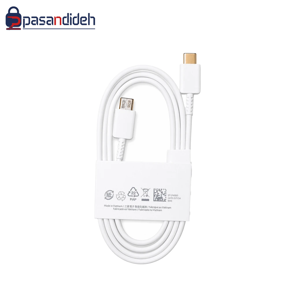 کابل سرکارتنی USB-C به USB-C سامسونگ مدل SAMSUNG GENUINE CABLE - تصویر 2