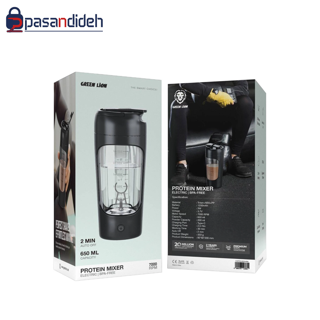 میکسر پروتئین قابل حمل گرین لاین مدل Protein Mixer 650mL GNPRSH650M - تصویر 2