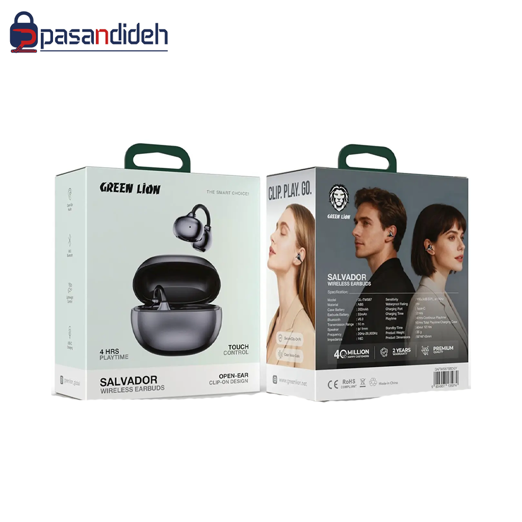 هدفون بلوتوثی گرین لاین مدل Green lion GNTWS87SBDBG SALVADOR - تصویر 4