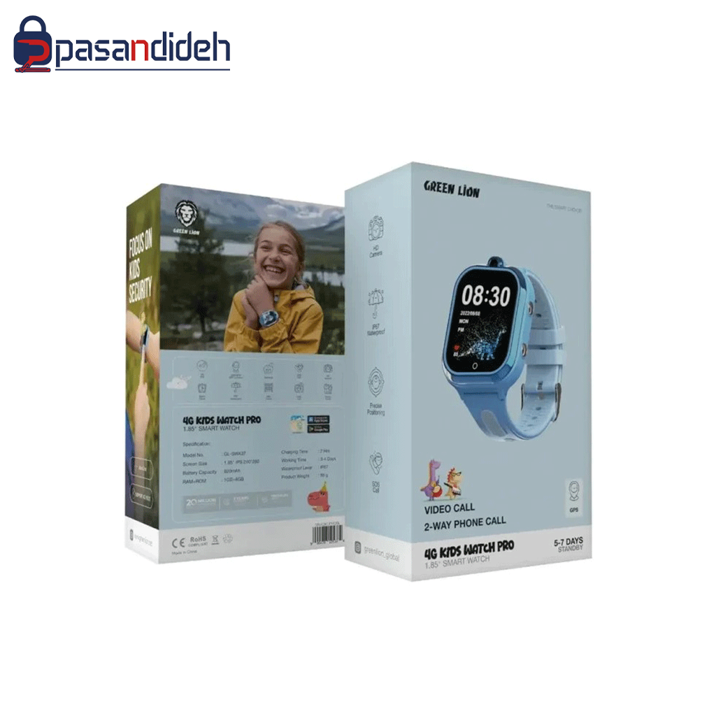 ساعت هوشمند گرین لاین مدل 4G KIDS WATCH PRO Green lion - تصویر 2