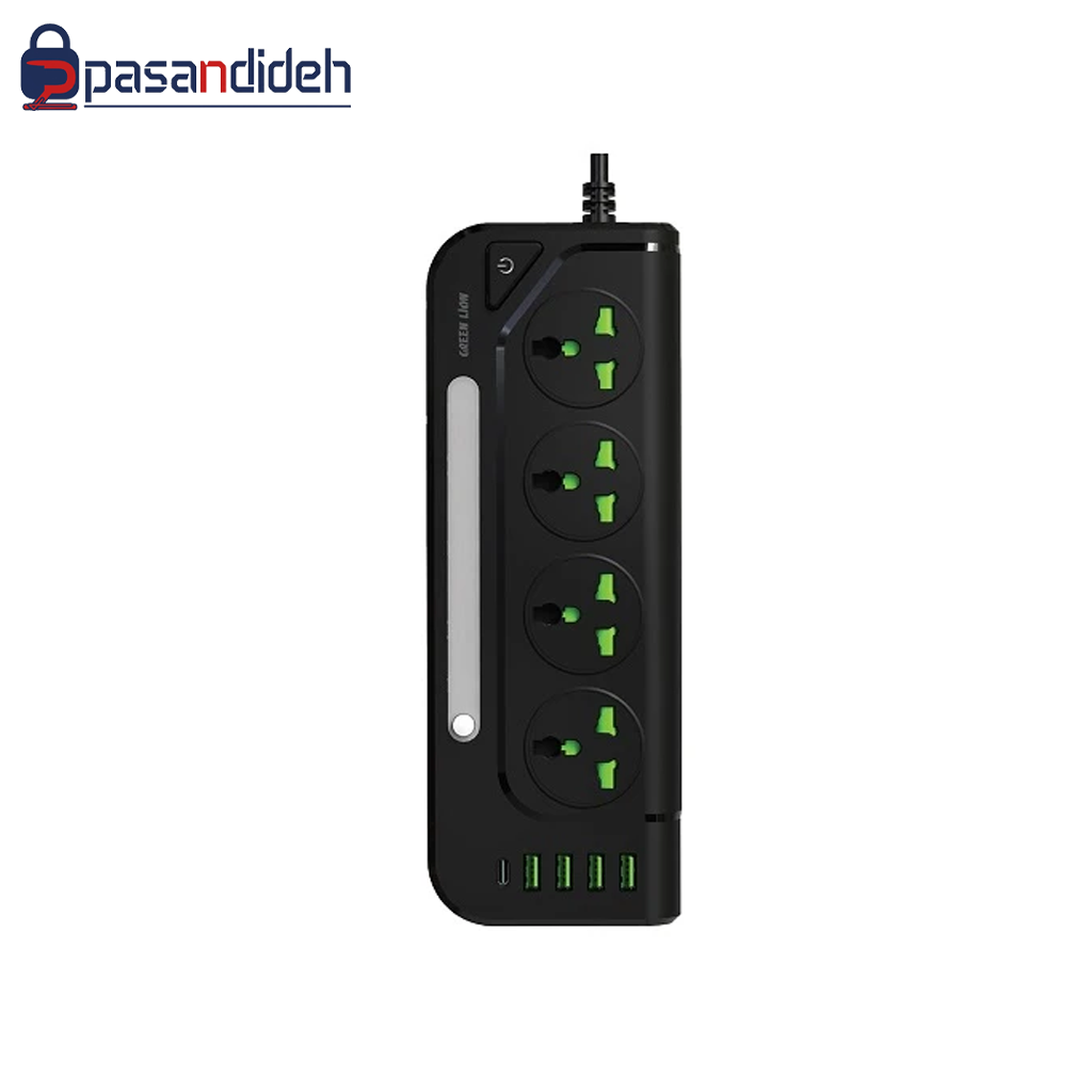 چند راهی برق گرین لاین مدل Green lion GS-100 GNGS100PSBK
