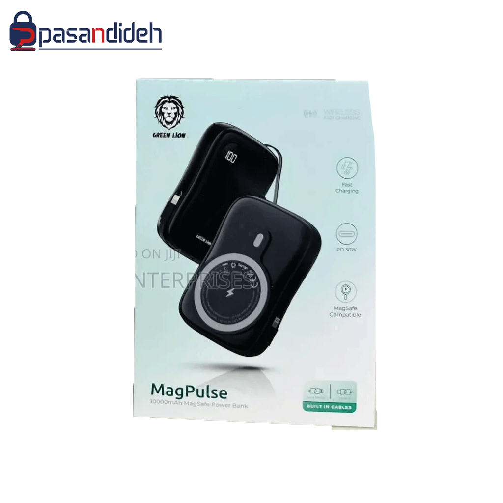 پاوربانک 10k گرین لاین مدل Green lion MAGPULSE - تصویر 3