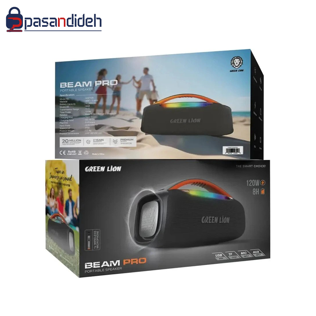 اسپیکر بلوتوث گرین لاین مدل Green lion BEAM PRO - تصویر 2