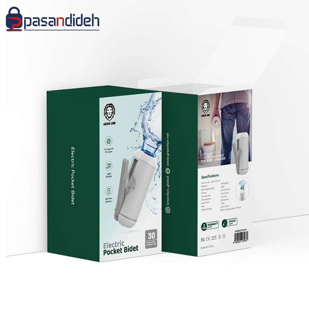 بیده پمپ دار کمپی گرین لاین مدل Green lion ELECTRIC POCKET bidet - تصویر 2