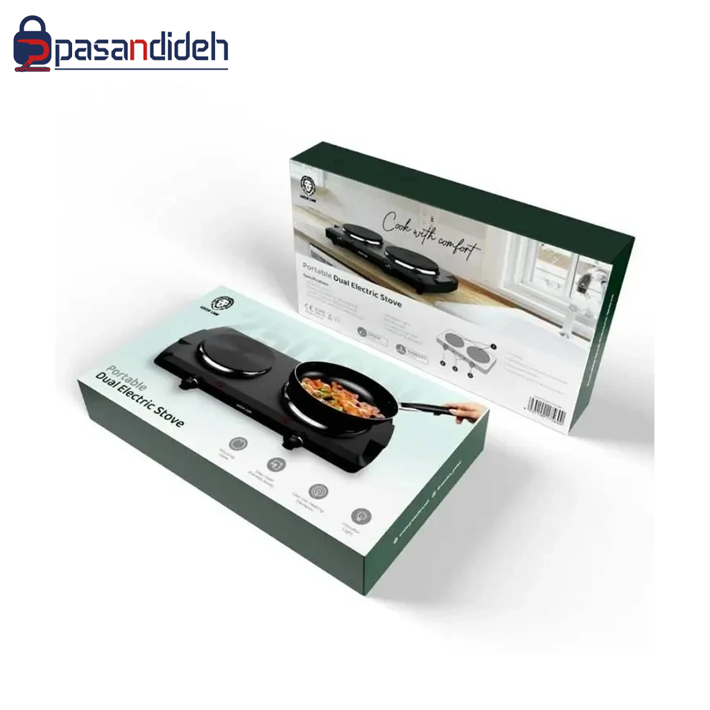 اجاق برقی دوتایی 2500وات گرین لاین Green lion electric stove - تصویر 2